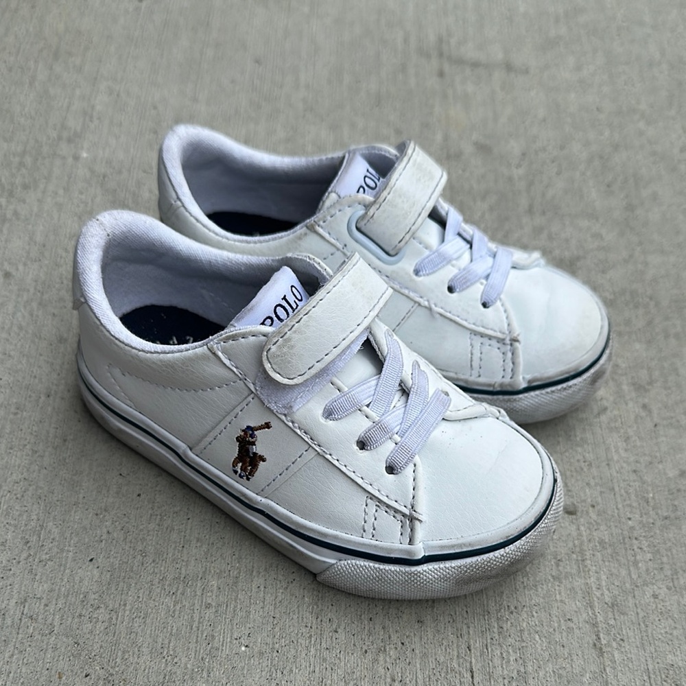 Polo by Ralph Lauren Kids White Sneakers with Logo